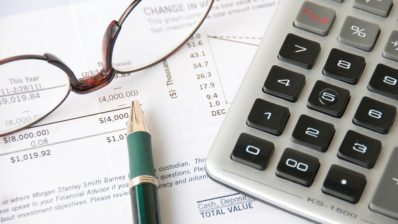 Financial document and calculator