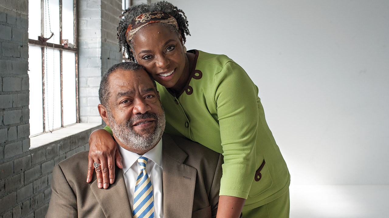 Senior couple at home