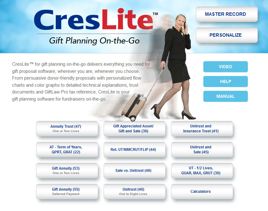 CresLite Main Menu CresLite Main Menu