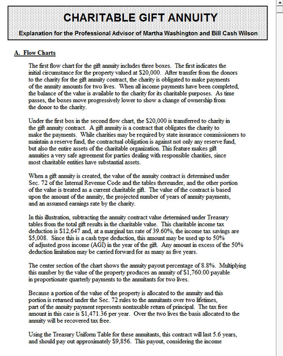 Gift Plan Explanation for Advisors Gift Plan Explanation for Advisors